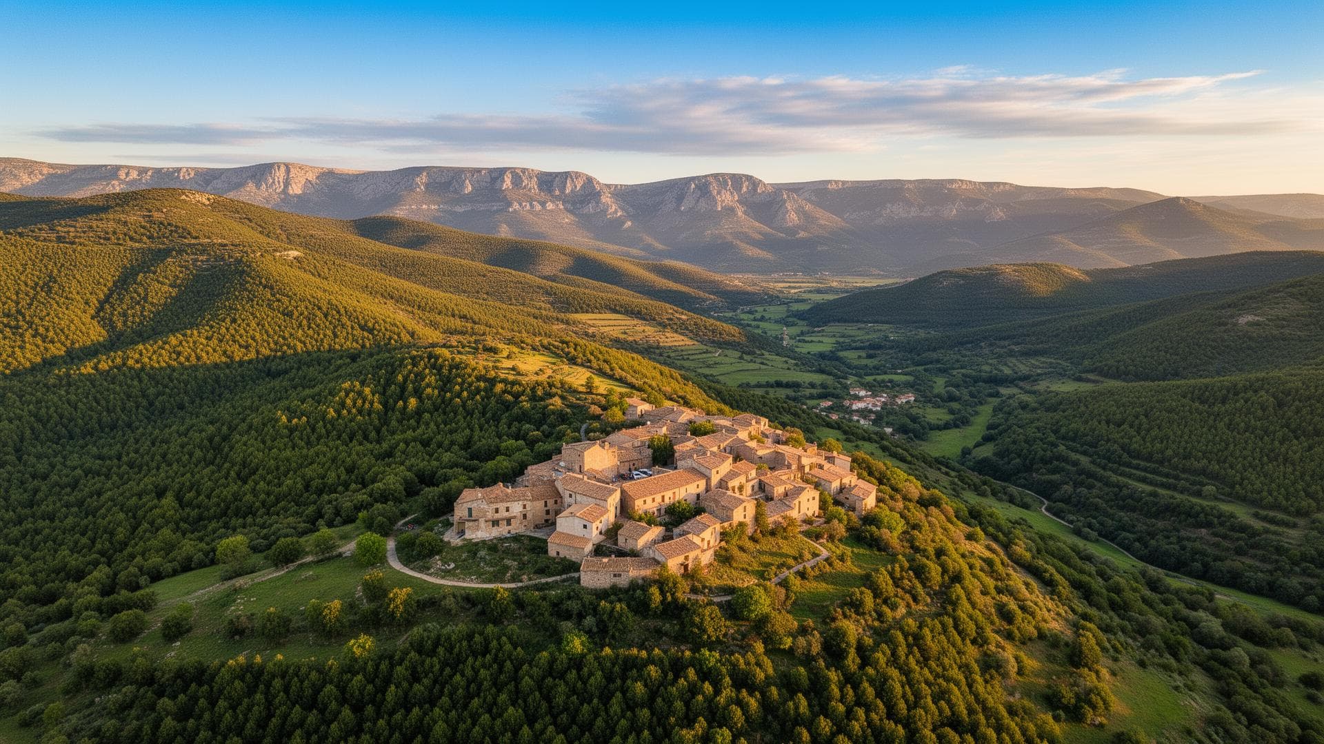 Vista aérea de la Sierra de Gúdar-Javalambre en Teruel