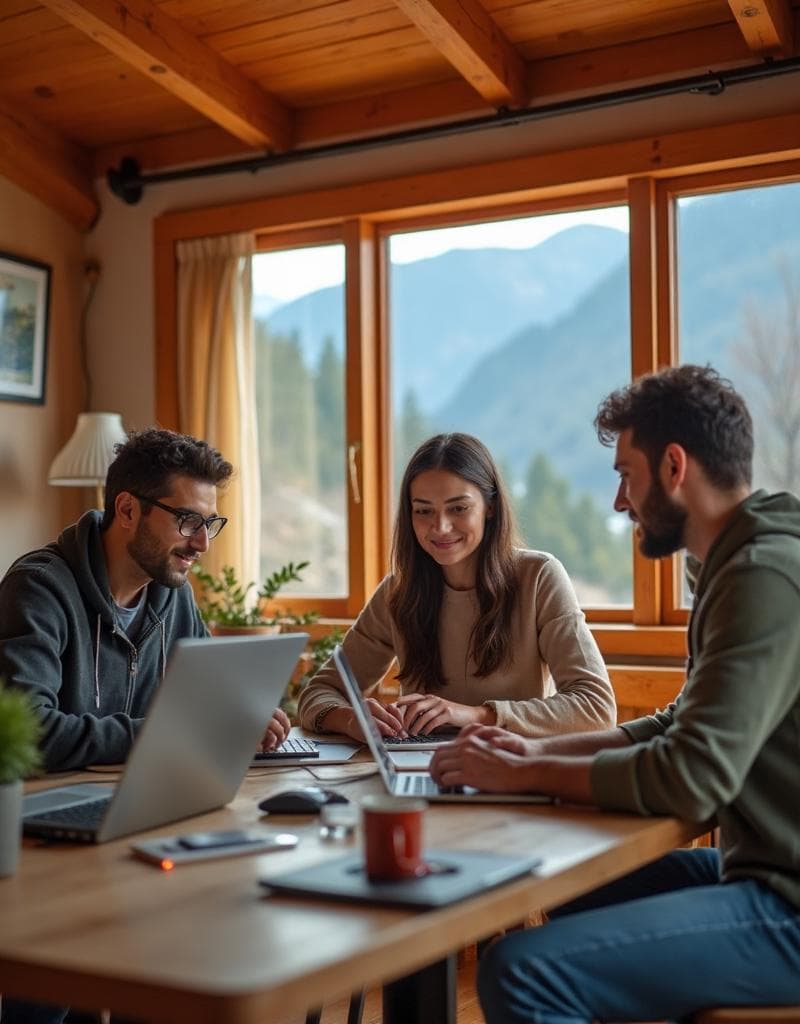 Equipo de Decide Digital trabajando en Valbona, Teruel